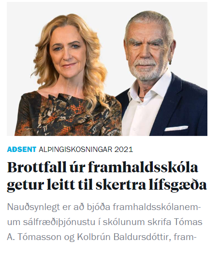 You are currently viewing Brottfall úr framhaldsskóla getur leitt til skertra lífsgæða